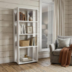 White Wood Three Tier Bookcase - 39-inch