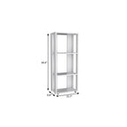 White Wood Three Tier Bookcase - 39-inch