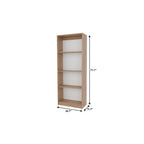 Natural Wood Four Tier Bookcase - 71-inch