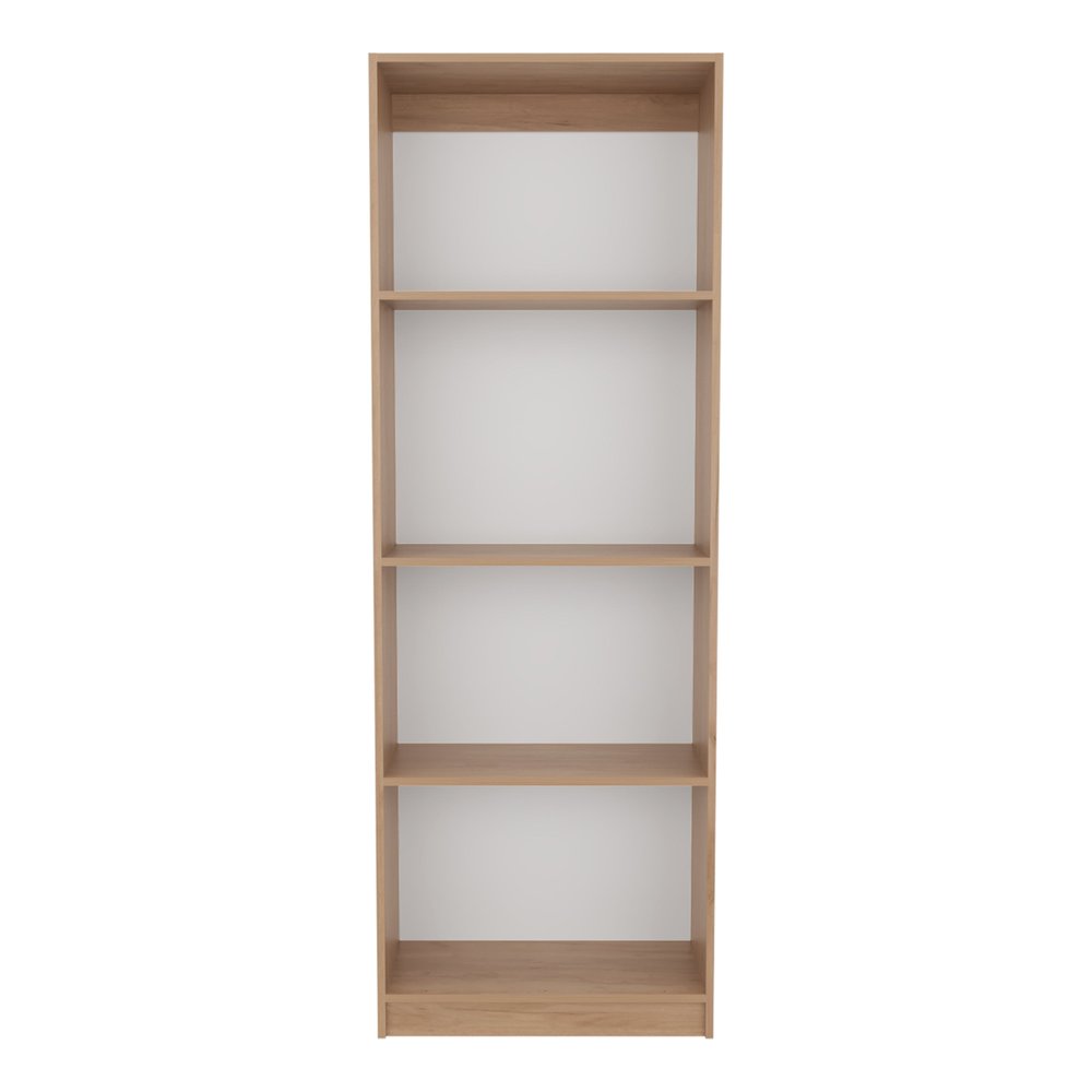 Natural Wood Four Tier Bookcase - 71-inch