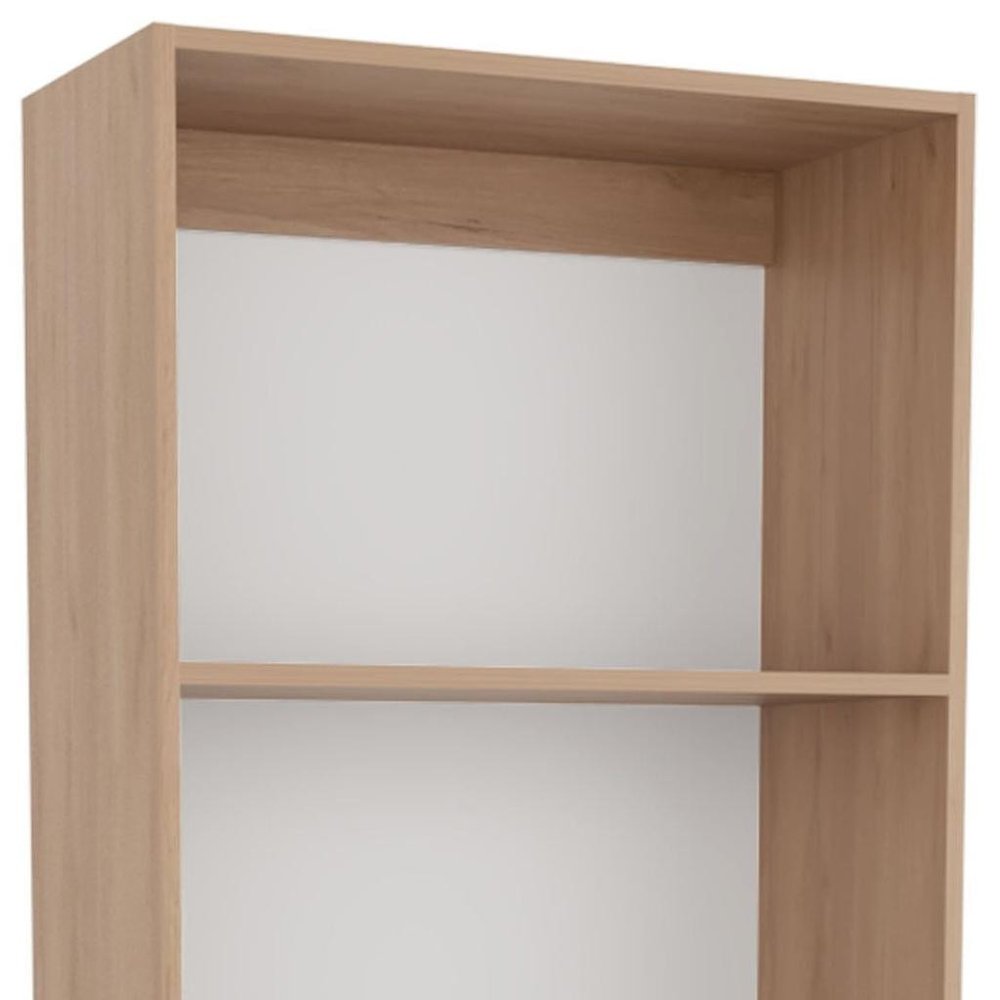 Natural Wood Four Tier Bookcase - 71-inch