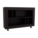 Black Wood Five Tier Bookcase - 25-inch
