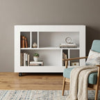 White Wood Five Tier Bookcase - 25-inch