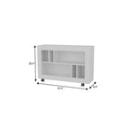 White Wood Five Tier Bookcase - 25-inch