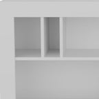 White Wood Five Tier Bookcase - 25-inch