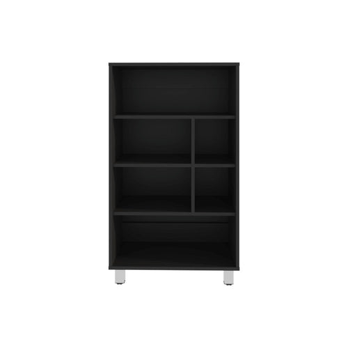 Black Wood Four Tier Bookcase - 41-inch