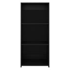 Black Wood Three Tier Bookcase - 47-inch