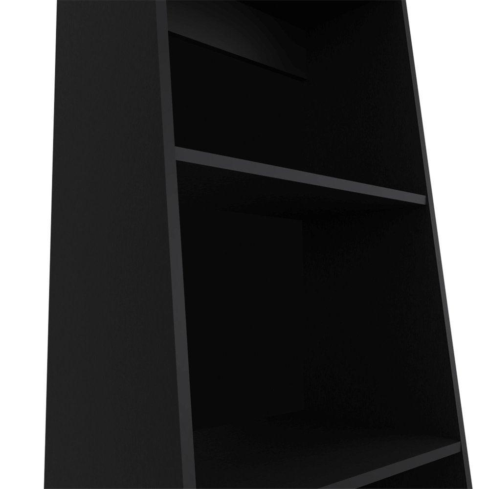 Black Wood Three Tier Bookcase - 47-inch