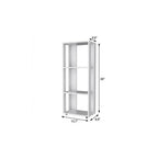 White Wood Three Tier Bookcase - 39-inch