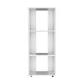 White Wood Three Tier Bookcase - 39-inch
