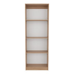 Beige Wood Five Tier Bookcase - 71-inch
