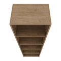 Beige Wood Five Tier Bookcase - 71-inch