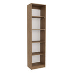 Beige Wood Five Tier Bookcase - 71-inch