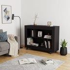 White Wood Two Tier Bookcase - 25-inch