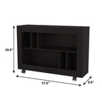 White Wood Two Tier Bookcase - 25-inch