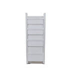 White Distressed Wood Four Tier Step Bookcase - 44-inch