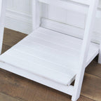 White Distressed Wood Four Tier Step Bookcase - 44-inch