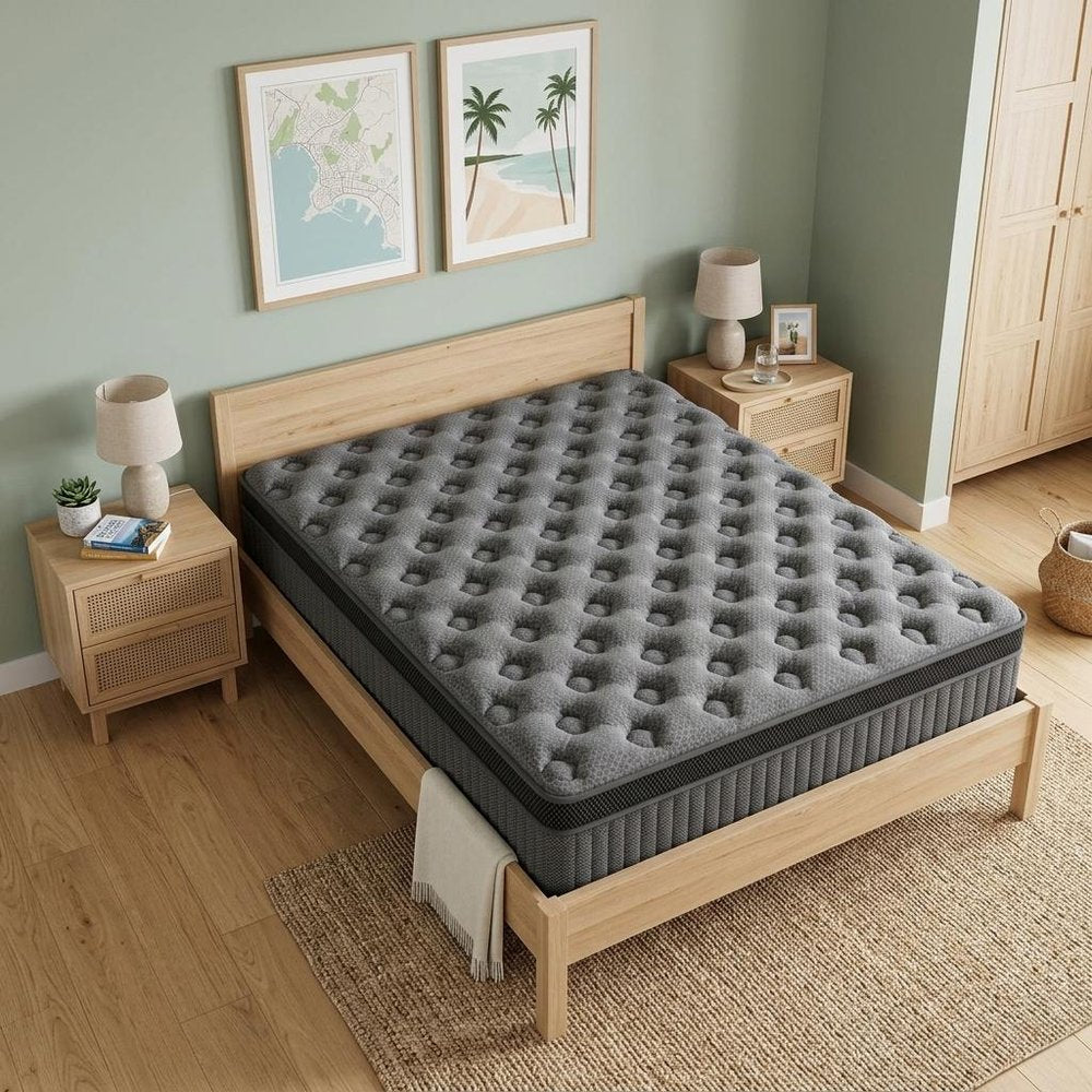 Queen Lumbar Support Memory Foam Hybrid Mattress - 12-inch