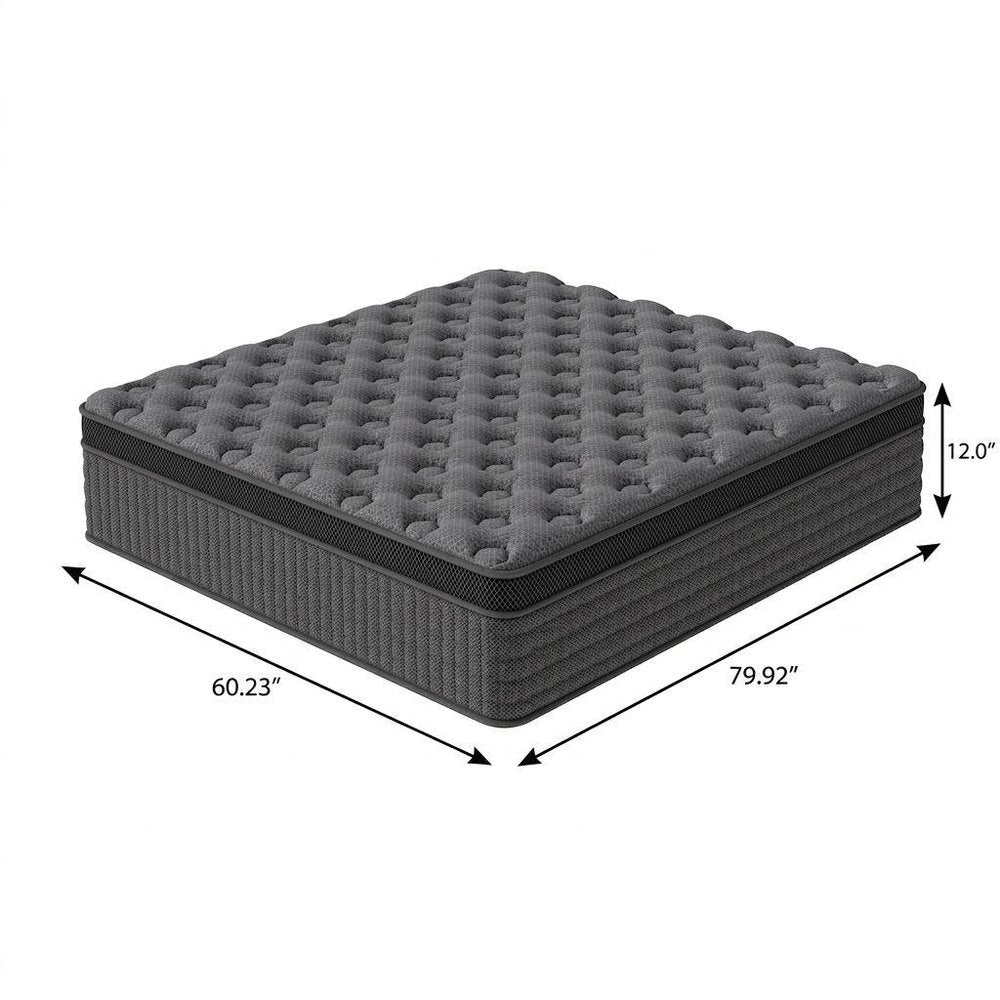 Queen Lumbar Support Memory Foam Hybrid Mattress - 12-inch