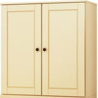 Yellow Solid Wood Accent Cabinet with Two Doors - 32-inch