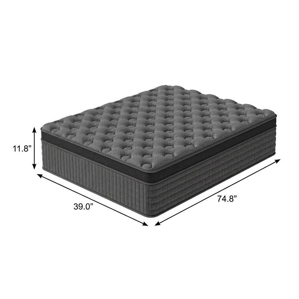 Queen Lumbar Support Memory Foam Hybrid Mattress - 12-inch