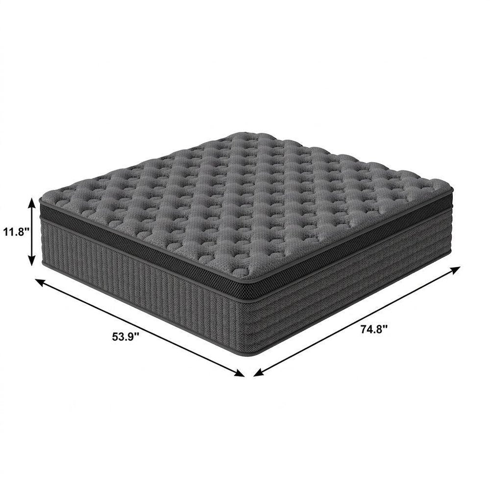 Queen Lumbar Support Memory Foam Hybrid Mattress - 12-inch