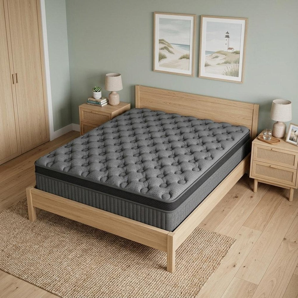 Queen Lumbar Support Memory Foam Hybrid Mattress - 12-inch