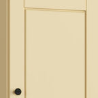 Yellow Solid Wood Free Standing Double Door Linen Cabinet - 17-inch