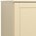 Yellow Solid Wood Free Standing Single Door Linen Cabinet - 17-inch