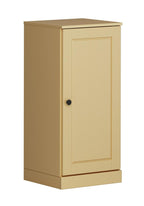 Yellow Solid Wood Free Standing Single Door Linen Cabinet - 17-inch