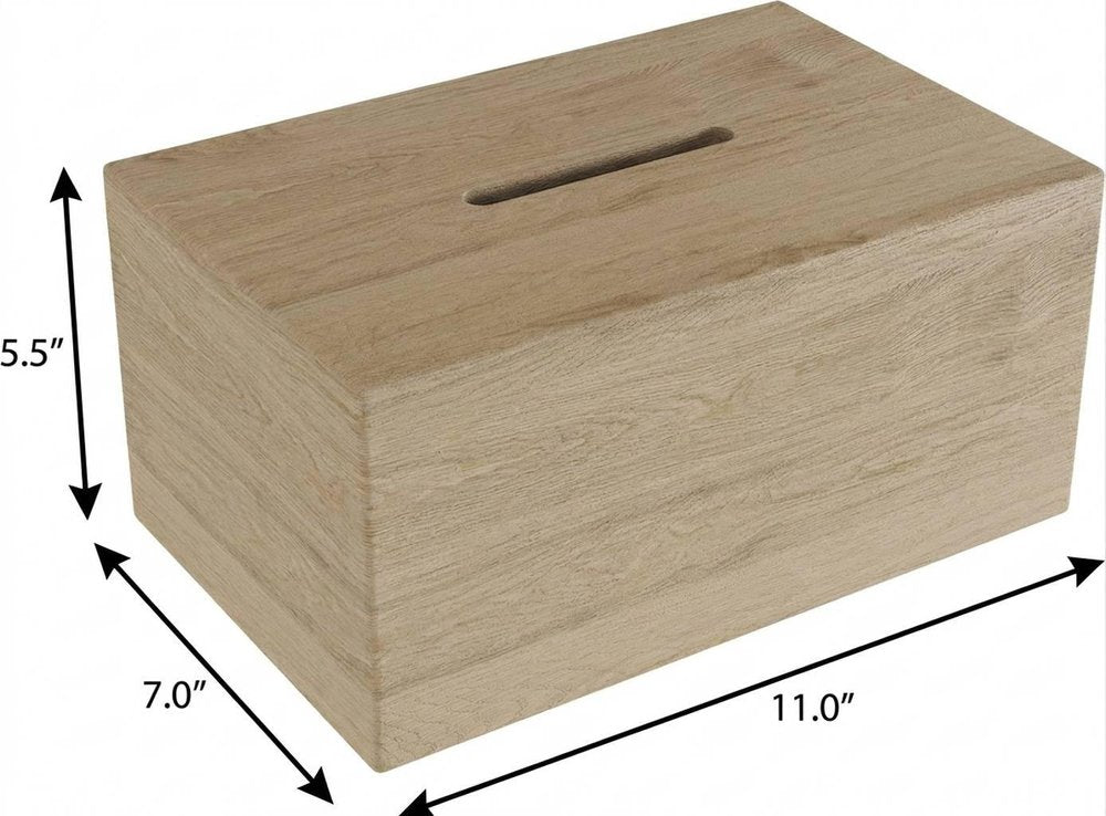 Brown Solid Wood Bathroom Storage Furniture Set - 7-inch