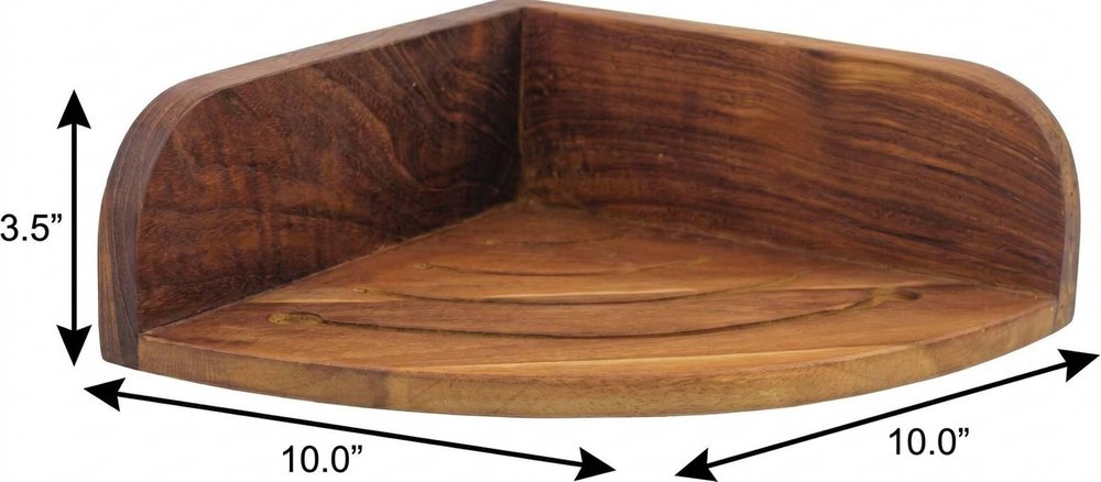 Brown Solid Wood Bathroom Storage Furniture Set - 10-inch