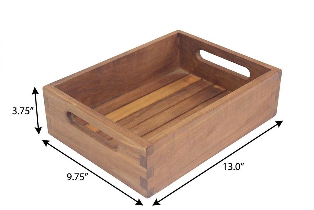 Brown Solid Wood Bathroom Storage Furniture Set - 10-inch