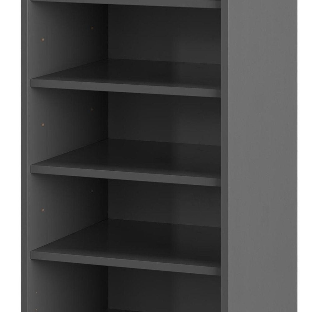 Espresso Ten Pair Solid Woodshoe Storage Cabinet