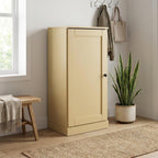 Yellow Ten Pair Solid Woodshoe Storage Cabinet