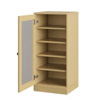 Yellow Ten Pair Solid Woodshoe Storage Cabinet