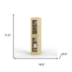 Yellow Solid Wood Two Door Pantry or Storage Closet - 72-inch
