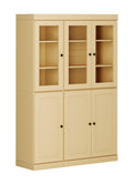 Yellow Solid Wood Six Door Pantry or Storage Closet - 72-inch