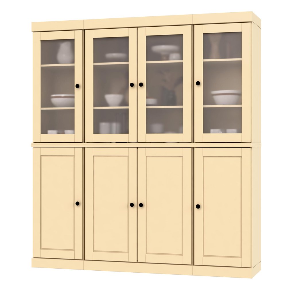 Yellow Solid Wood 8 Two Drawer Pantry or Storage Closet - 72-inch