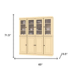 Yellow Solid Wood 8 Two Drawer Pantry or Storage Closet - 72-inch