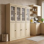 Yellow Solid Wood 8 Two Drawer Pantry or Storage Closet - 72-inch