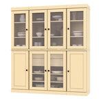 Yellow Solid Wood 8 Two Drawer Pantry or Storage Closet - 72-inch