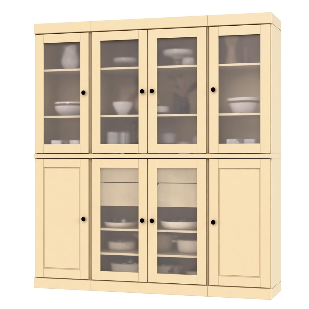 Yellow Solid Wood 8 Two Drawer Pantry or Storage Closet - 72-inch