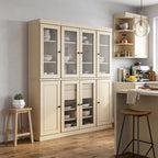 Yellow Solid Wood 8 Two Drawer Pantry or Storage Closet - 72-inch