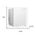White Metal Single Compartment Can Beverage Refrigerator - 19 x 15-inch