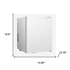 White Metal Single Compartment Can Beverage Refrigerator - 19 x 15-inch